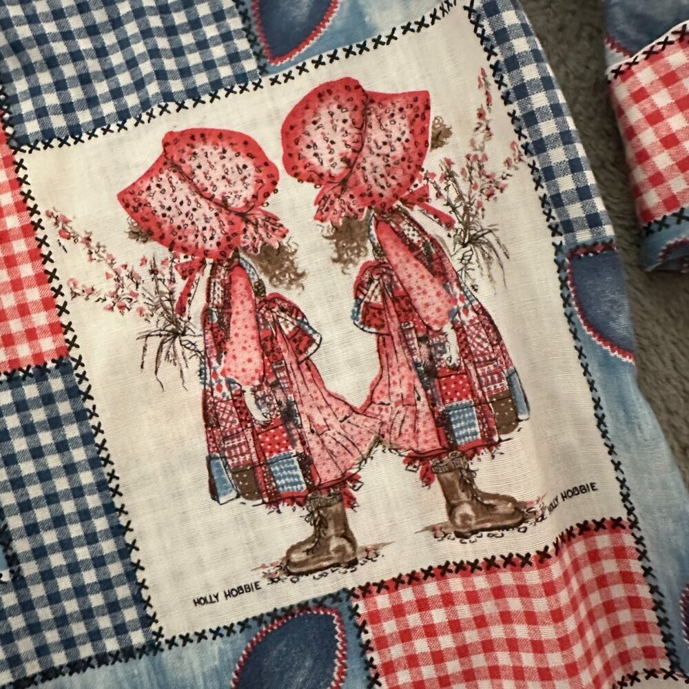 Vintage Holly Hobbie Shirt Blouse Youth Kids Girls size 12 - Picture 3 of 6